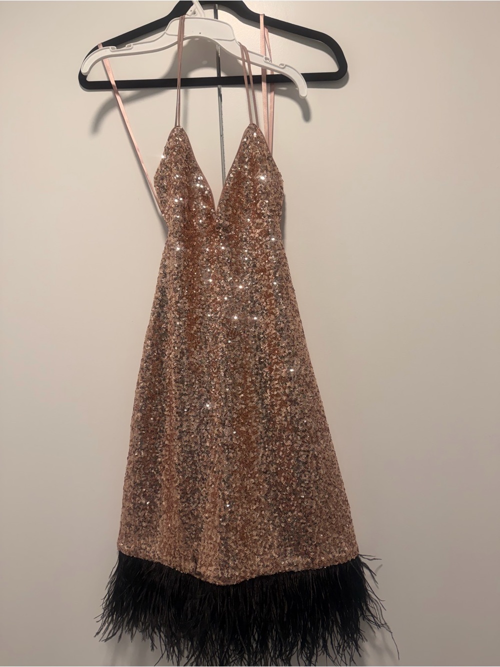 Milly Rose Gold Sequin Dress